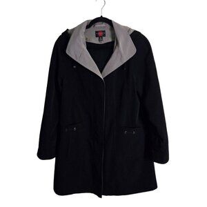 Gallery Petite All Weather Coat Detachable Hood Lining Size PP